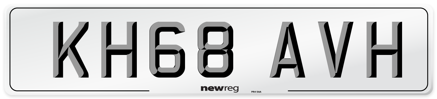 KH68 AVH Number Plate from New Reg